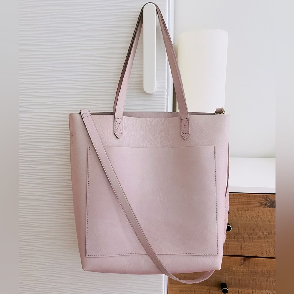 Madewell Transport Leather Tote Satchel Crossbody bag Medium Color Lavender